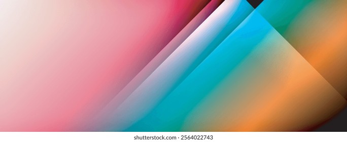 Colorful gradient with lines made of shadow and light. Creative background