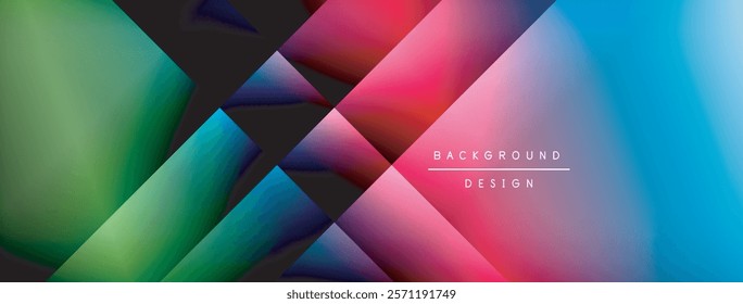 Colorful gradient with lines made of shadow and light. Creative background