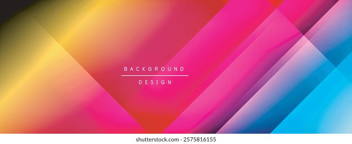 Colorful gradient with lines made of shadow and light. Creative background