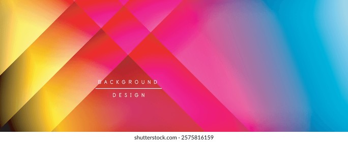 Colorful gradient with lines made of shadow and light. Creative background
