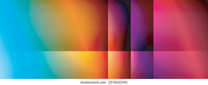 Colorful gradient with lines made of shadow and light. Creative background