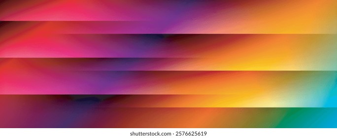 Colorful gradient with lines made of shadow and light. Creative background