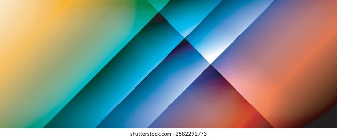 Colorful gradient with lines made of shadow and light. Creative background