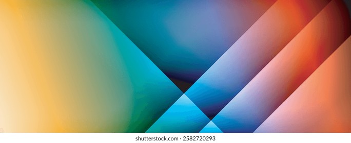 Colorful gradient with lines made of shadow and light. Creative background