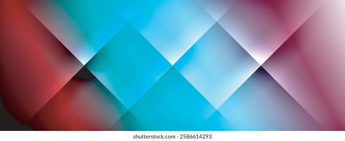Colorful gradient with lines made of shadow and light. Creative background