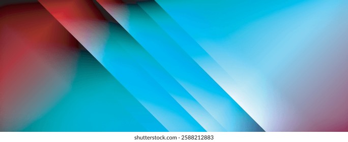 Colorful gradient with lines made of shadow and light. Creative background