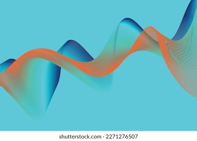 colorful gradient lines. wave Abstract background. Modern poster with gradient 3d flow shape. Innovation background design for landing page. Vector