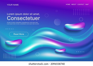 colorful gradient liquid shape Abstract background for business