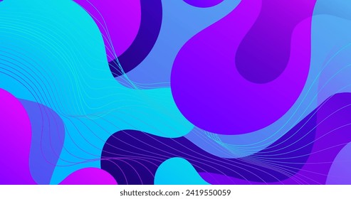 Colorful gradient liquid shapes background vector design in eps 10
