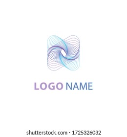 colorful gradient logo template with abstract design