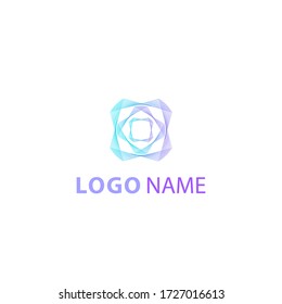 plantilla de logotipo de degradado colorido con forma abstracta