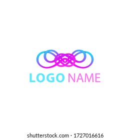 farbiges Logo mit abstrakter Form