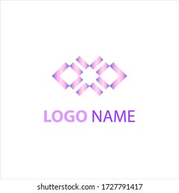 colorful gradient logo template with abstract shape