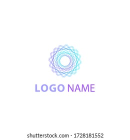 colorful gradient logo template with abstract design