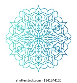 colorful gradient mandala pattern for logo design  coloring books