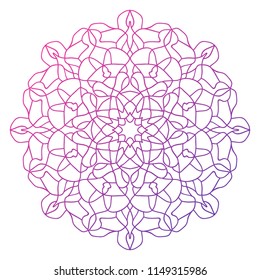 colorful gradient mandala pattern for logo design  coloring books