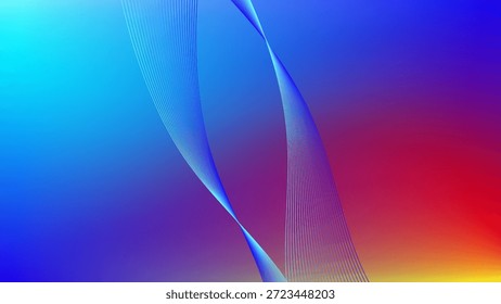 Fondo abstracto de malla de gradiente colorido con líneas mezcladas onduladas agradable para el Fondo de pantalla o el Anuncio