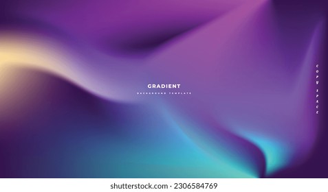 Colorful gradient mesh background template copy space. Abstract and fluid colour backdrop design for poster, banner, landing page, leaflet, pamphlet, cover, or booklet.