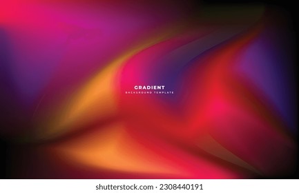 Colorful gradient mesh background template copy space. Fluid colour gradation backdrop design. Suitable for poster, landing page, banner, leaflet, pamphlet, brochure, flyer, card, or art cover.