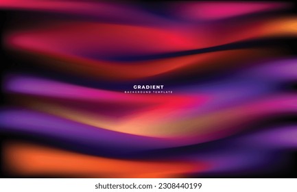 Colorful gradient mesh background template copy space. Fluid colour gradation backdrop design. Suitable for poster, landing page, banner, leaflet, pamphlet, brochure, flyer, card, or art cover.