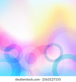 Colorful Gradient Mesh and Floating Transparent Circles