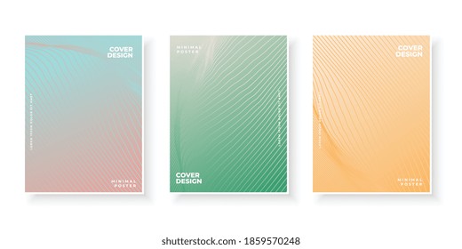 Colorful gradient minimal abstract covers design set