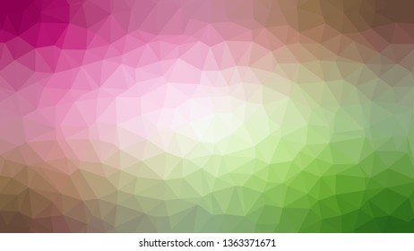 Colorful gradient mosaic backdrop with abstract triangle pattern in low polygonal style, vector template for business design
