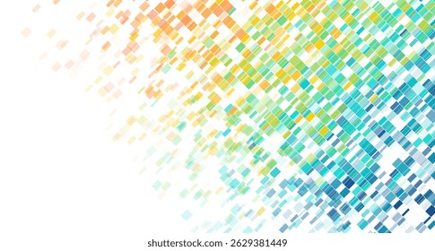 Colorful gradient mosaic squares abstract geometric concept background. Vector design