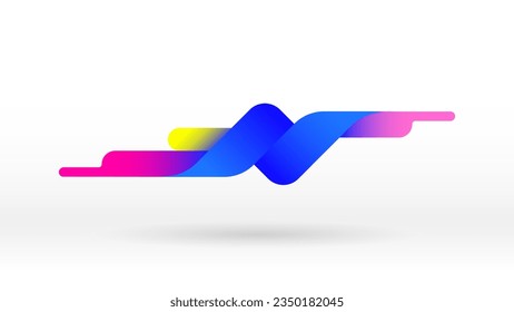 Elemento vector abstracto de la onda de sonido del movimiento del gradiente colorido