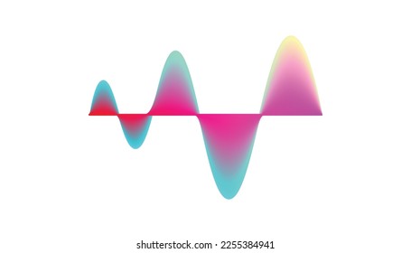 colorful gradient motion wave line