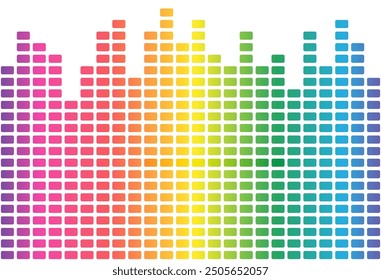 Colorful gradient music equalizer. Vector illustration