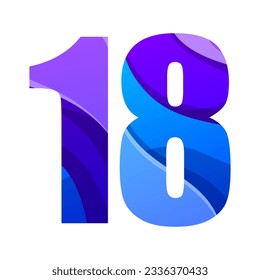 diseño del logotipo del gradiente colorido número 18 