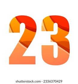diseño del logotipo del gradiente colorido número 23 