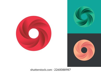 Colorful Gradient O Logo Collection