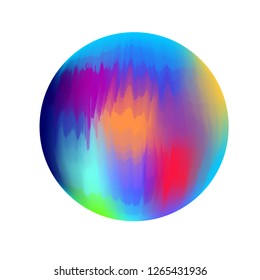 colorful gradient orb like oil paints smears