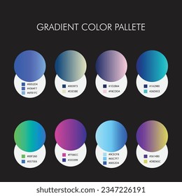 Colorful gradient palette with code