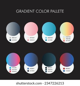 Colorful gradient palette with code