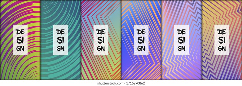 Colorful gradient pattern background, abstract geometric shape vector texture. Сover graphic design, geometric line minimal pattern background