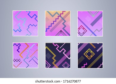 Colorful gradient pattern background, abstract geometric shape vector texture. Сover graphic design, geometric line minimal pattern background