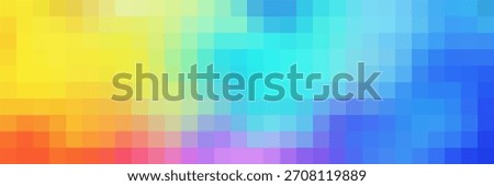 Colorful Gradient Pixelated Mosaic Background. Pixel Grid Rainbow for Abstract Background.