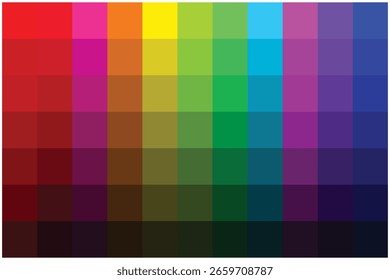 Exibição Colorida De Espectro Pixelizado De Gradiente.