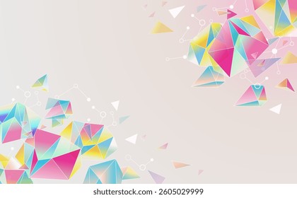 Colorful gradient polygon business background