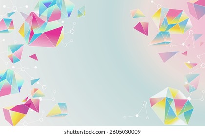 Colorful gradient polygon business background