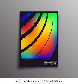 Colorful gradient rainbow design for flyer, poster, brochure cover, background, typography or other printing products. Vector illustration.