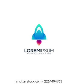 logotipo de rosca de gradiente colorido moderno