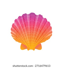 Colorful gradient sea shell logo. Shell icon and symbol. Company and business logo