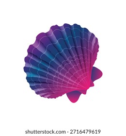 Logotipo colorido da concha do mar gradiente. Ícone e símbolo do shell. Logotipo da empresa e do negócio