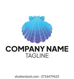 Logotipo colorido de la cáscara del mar del gradiente. Icono y símbolo de Shell. Logotipo de la empresa y del negocio