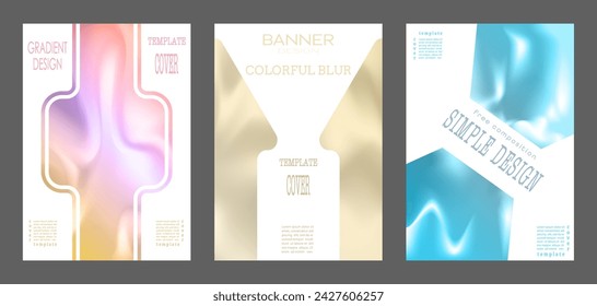 Degradado colorido. Un conjunto de fondos para la portada, folleto, catálogo y una idea de diseño creativo