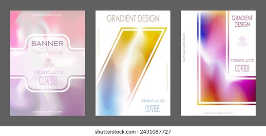 Colorful gradient. A set of backgrounds for the cover, brochure, catalog and a creative design idea